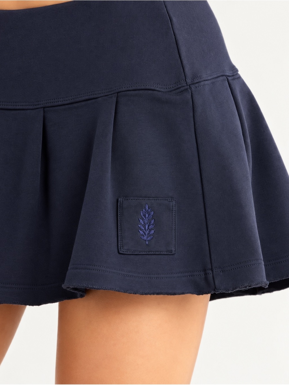 FP Movement Mini Terry Lined Sweat Skirt Navy Size Small NWT